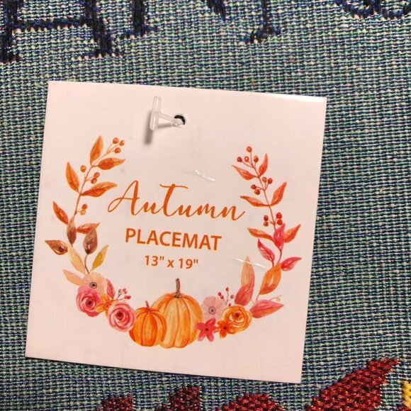 🛒 $4 -  4 x Thanksgiving Cloth Placemats NWT #2336 - Picture 3 of 5